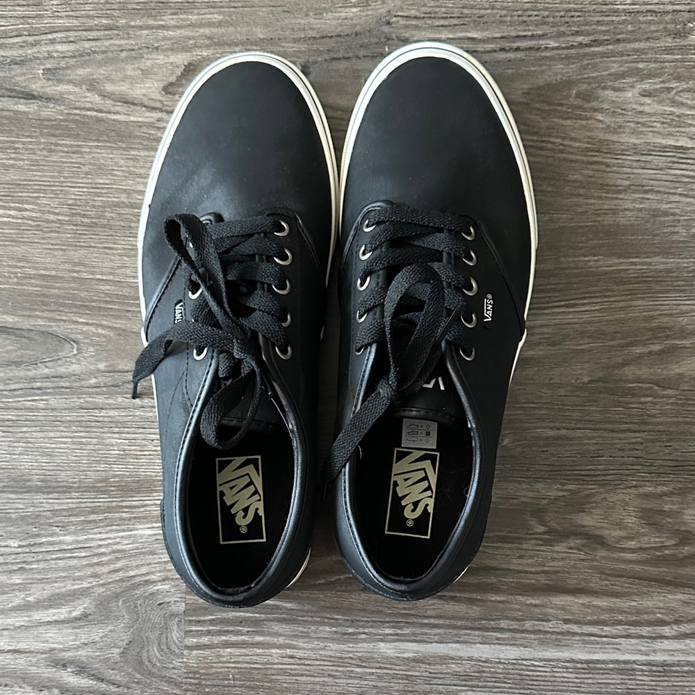 Vans Men's Classic Vegan Leather Black Sneakers